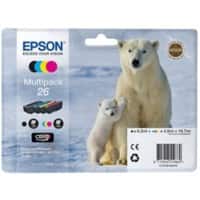 Epson 26 Original Tintenpatrone C13T26164010 Schwarz, cyan, magenta, gelb 4 Stück Multipack