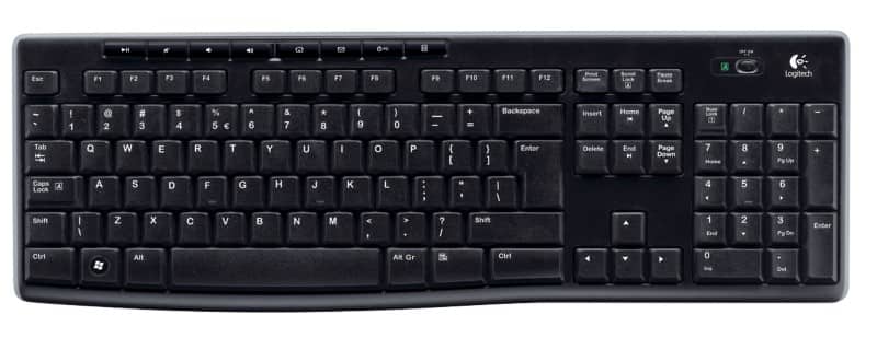 Logitech kabellose tastatur k270 qwertz de usb nano receiver schwarz