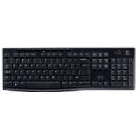 Logitech Kabellose Tastatur K270 QWERTZ DE USB Nano Receiver Schwarz