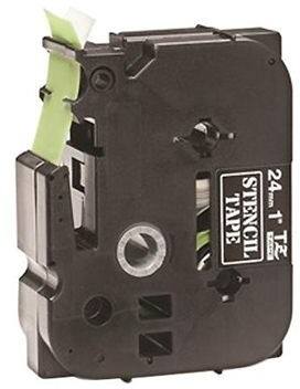 Brother STe-151 Authentic Schablonenband Selbstklebend Schwarz 24 mm x 3m