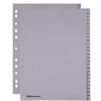 Office Depot Register DIN A4 Grau 54-teilig 11-fach Kunststoff 1 bis 54