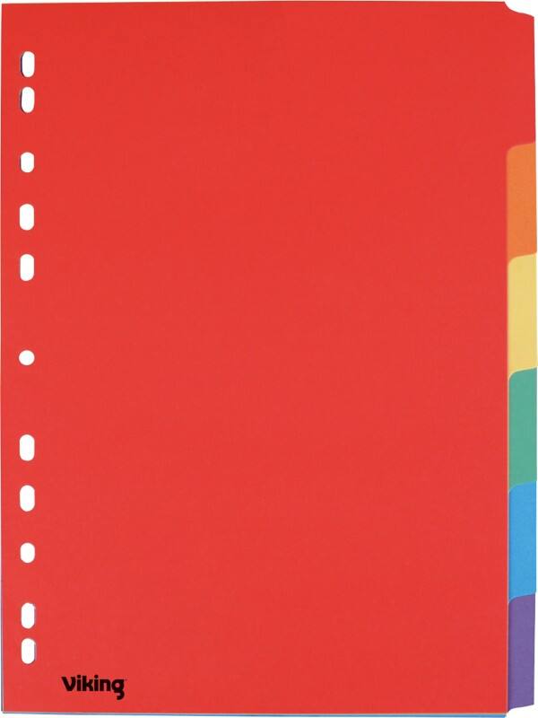 Viking Standard Blanko Blanko Register  A4 Färbig sortiert 6-teilig Manila 11 Löcher 6 Blatt