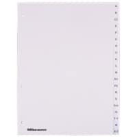 Office Depot Register DIN A4 Weiß 20-teilig 4-fach Kunststoff A - Z