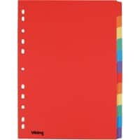Office Depot Standard Blanko Register DIN A4 Farbig Sortiert Mehrfarbig 12-teilig Manilla Rechteckig 11 Löcher 12 Blatt