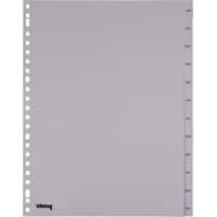 Viking Jan - Dez A-Z Register  A4 Grau 12-teilig PP (Polypropylen) 23 Löcher