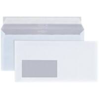 Hermes Briefumschläge DL+ 80 g/m² Weiß Mit Fenster Abziehstreifen 50 Stück