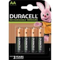 Duracell Wiederaufladbare Batterie StayCharged AA HR6 1300 mAh Nickel-Metallhydrid (NiMH) 1 V 4 4 Stück