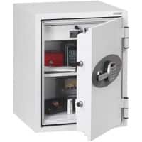 Phoenix Feuerschutztresor mit elektronischem Schloß FS0441E 63L 640 x 500 x 500 mm Weiß