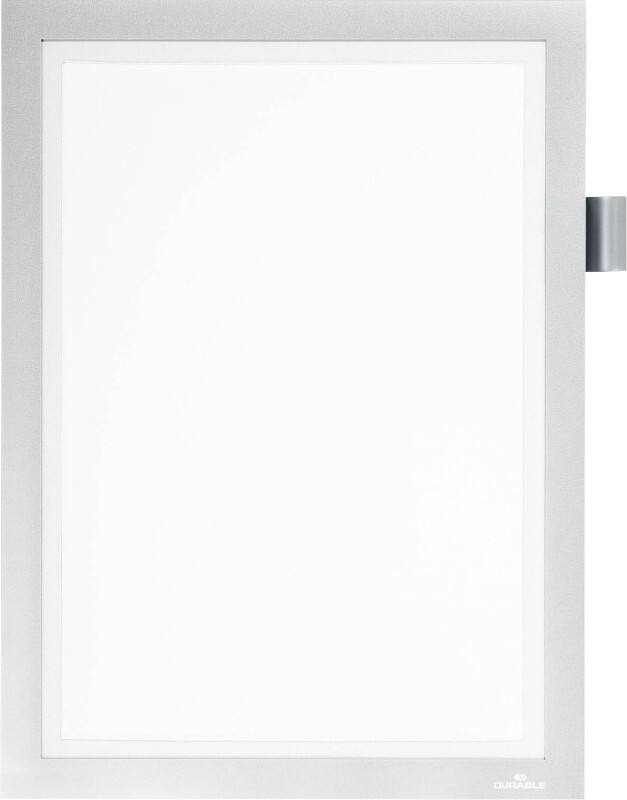 DURABLE DURAFRAME Note A4 Inforahmen Selbstklebend Silber Haftend Kunststoff 4993-23 23,5 (B) x 0,5 (T) x 37 (H) cm DURAFRAME Note
