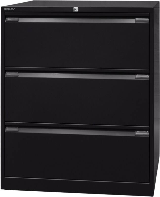 Bisley Hängeregistraturschrank Original 3 Schübe Schwarz 800 x 622 x 1.016 mm