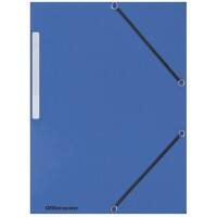 Office Depot Eckspannmappe DIN A4 Blau Presspappe beschichtet 3 Klappen 24 x 2,5 x 32 cm