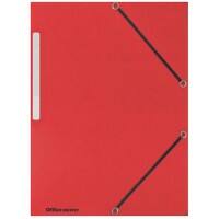 Office Depot Eckspannmappe DIN A4 Rot Presspappe beschichtet 3 Klappen 24 x 2,5 x 32 cm