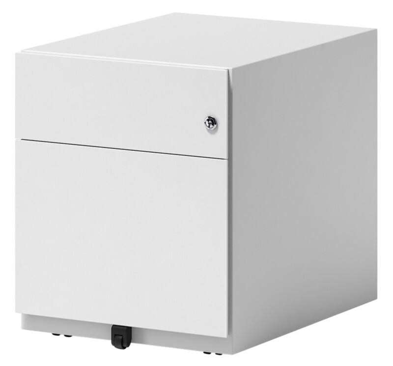 Bisley Rollcontainer Note 2 Schubladen Verkehrsweiß 420 x 565 x 495 mm