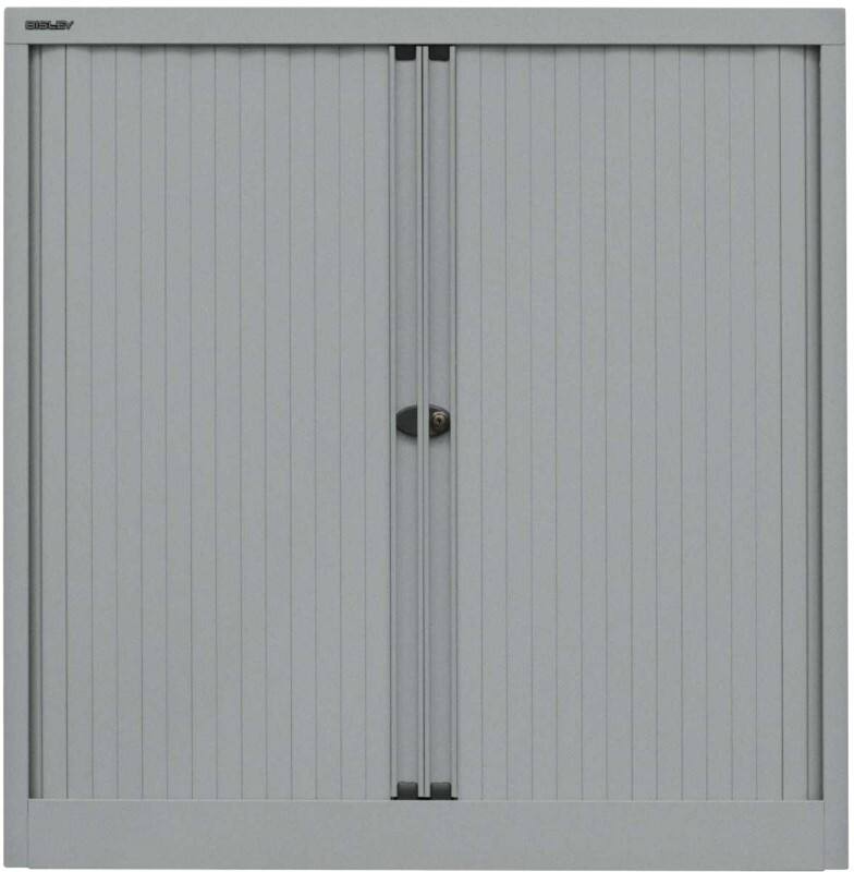 Bisley Schrank Kunststoff, Stahl 2 Fachböden abschließbar 1.000 x 430 x 1.030 mm Silber