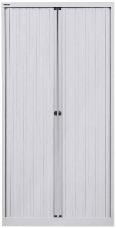 Bisley Rollcontainer-Schrank Kunststoff, Stahl 4 Fachböden abschließbar 1.000 x 430 x 1.980 mm Hellgrau