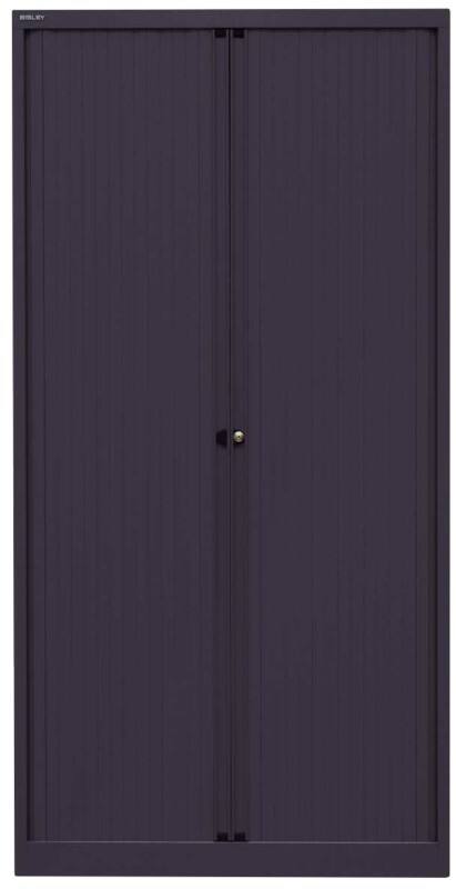 Bisley Schrank Kunststoff, Stahl 4 Fachböden abschließbar 1.000 x 430 x 1.980 mm Schwarz