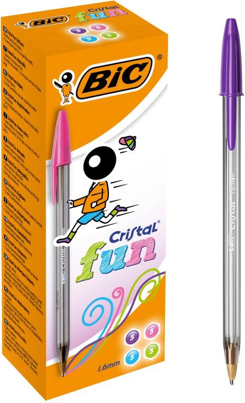 BIC Cristal Fun Kugelschreiber Färbig sortiert Breit 0.6 mm 20 Stück
