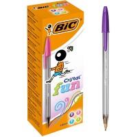 BIC Cristal Fun Kugelschreiber Färbig sortiert Breit 0.6 mm 20 Stück