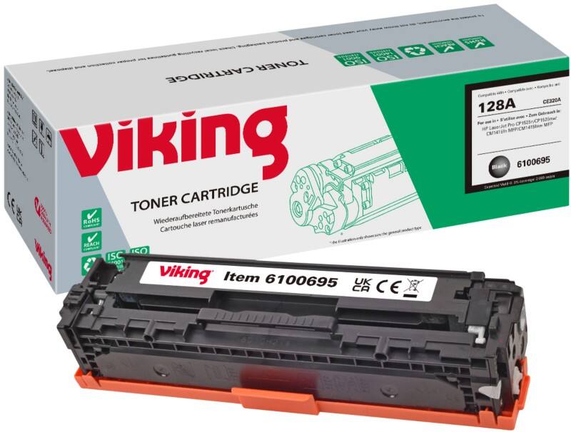 Viking 128A Kompatibel HP Tonerkartusche CE320A Schwarz
