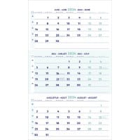 Brepols Wandkalender 2023 3 Monate/1 Seite Quer Weiß Deutsch, Französisch, Italienisch, Englisch 60 x 0,4 x 30 cm