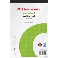 Office Depot A5+ Oben gebunden Papierumschlag Notizblock Kariert Recycelte mikroperforiert 50 Blatt