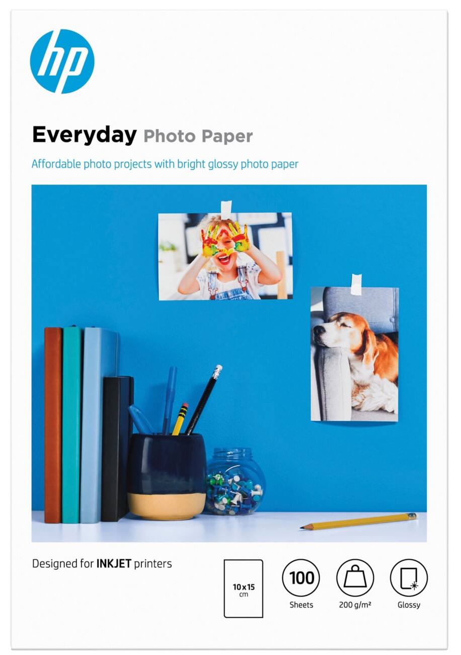 HP Inkjet Fotopapier Everyday 10 x 15 cm 200 g/m² Weiß 100 Blatt