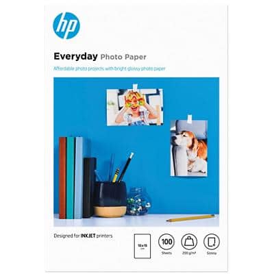 HP Inkjet Fotopapier Everyday 10 x 15 cm 200 g/m² Weiß 100 Blatt