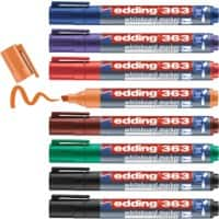 edding 363 Whiteboard-Marker Färbig sortiert Breit Keilspitze 1 - 5 mm 8 Stück