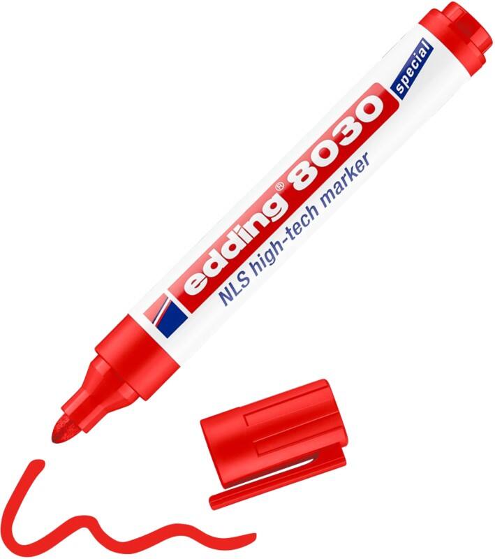 edding 8030 Permanent Permanentmarker Rot Fein Rundspitze 3 mm