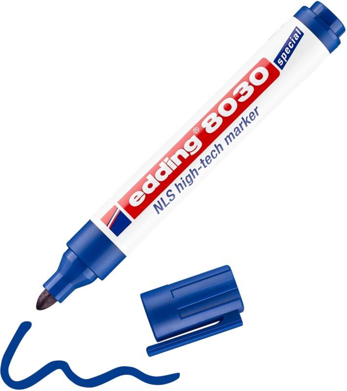 edding 8030 Permanent Spezialmarker Blau Mittel Rundspitze 3 mm