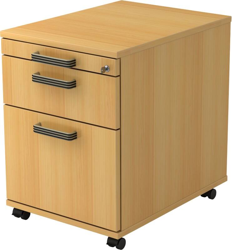 Hammerbacher Rollcontainer AC20/6/6/SG Buche 428 x 580 x 590 mm
