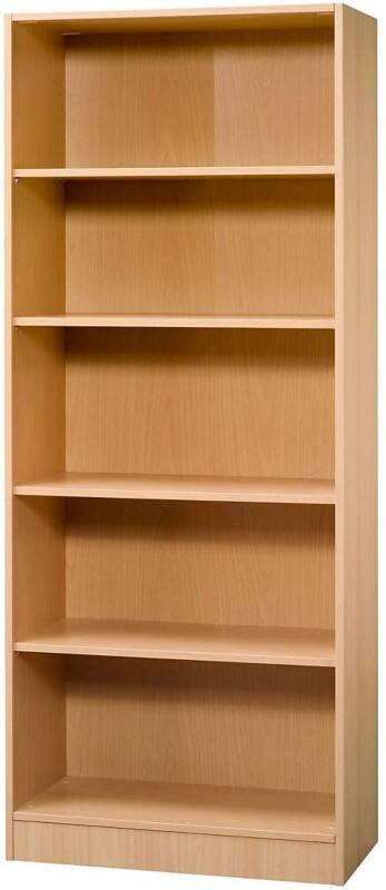 Hammerbacher Melaminharzbeschichtete Spanplatte Regal 4 Fachböden 800 x 400 x 2.004 mm Braun Buche