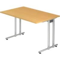 Hammerbacher Schreibtisch Matrix C-Fuß Buche-Nachbildung 120 x 80 x 72 cm