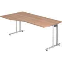 Hammerbacher Freiformschreibtisch Matrix Freiform Nussbaum-Nachbildung 180 x 100 x 72 cm