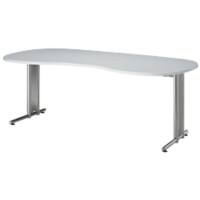 Hammerbacher Schreibtisch Matrix C-Fuß Lichtgrau 200 x 100 x 72 cm