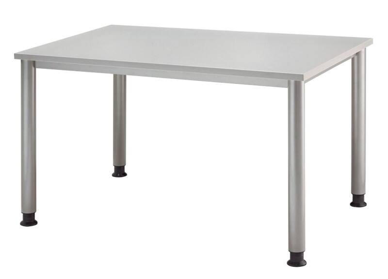 Hammerbacher Schreibtisch Rechteckig 4 Füße 1.200 (B) x 800 (T) x 810 (H) mm Aluminium, Holz, Kunststoff, Spanplatte