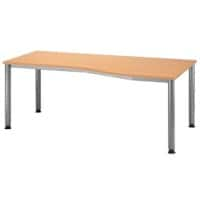 Hammerbacher Freiformschreibtisch Matrix Rechts und links montierbar 180 x 100 cm