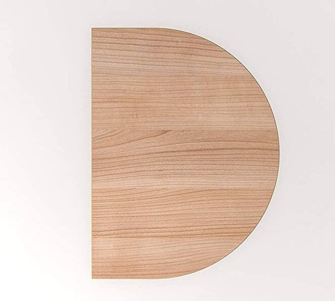 Hammerbacher Ansatztisch Matrix für Schreibtisch Freiform und Eckwinkel, C-Fuß Nussbaum-Nachbildung 60 x 72 cm