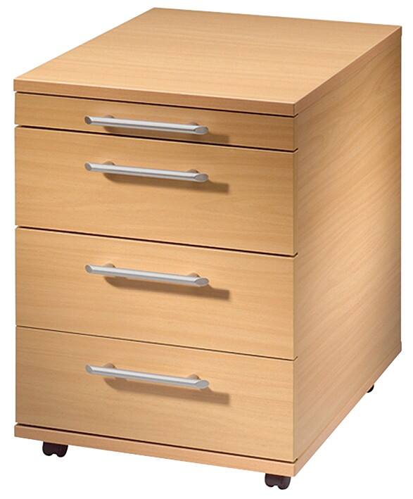 Hammerbacher Rollcontainer 1606/6-AT Buche 428 x 580 x 590 mm