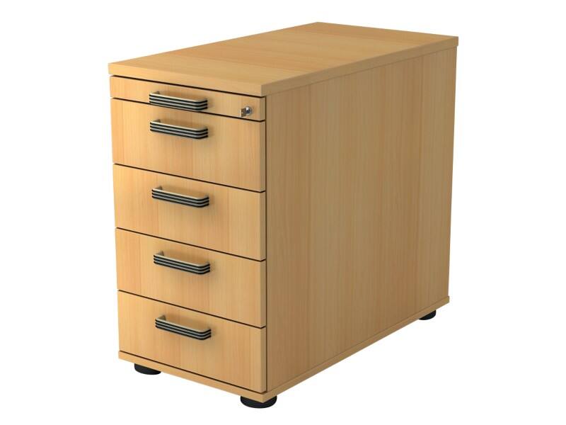 Hammerbacher Standcontainer Future 4 Schubladen Buche-Nachbildung 42,8 x 80 x 76 cm