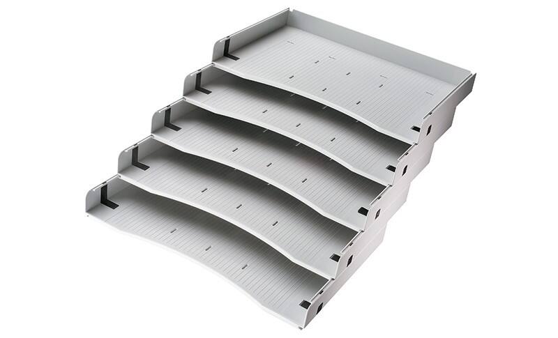 Hammerbacher Schrägablage Silber 1.150 x 350 mm 5 Stück