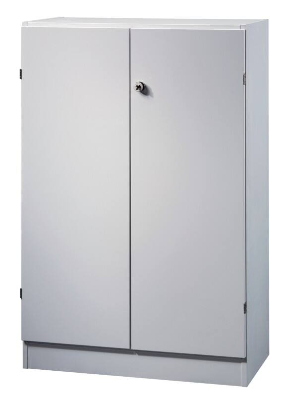 Hammerbacher Regal Aluminium, Holz, Kunststoff, Spanplatte 2 Fachböden 1.600 x 800 x 800 mm Braun