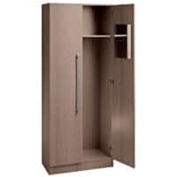 Hammerbacher Garderobenschrank Walnuss 80 x 42 x 200,4 cm