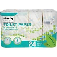 Niceday Professional 3 lagiges Toilettenpapier Standard 24 Rollen mit 200 Blatt