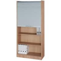 Hammerbacher Rollladenschrank Austria Walnuss, Silber 900 x 400 x 2.004 mm