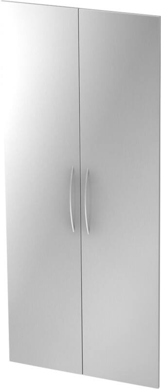 Hammerbacher Schranktüren Silber 790 x 16 x 1.840 mm