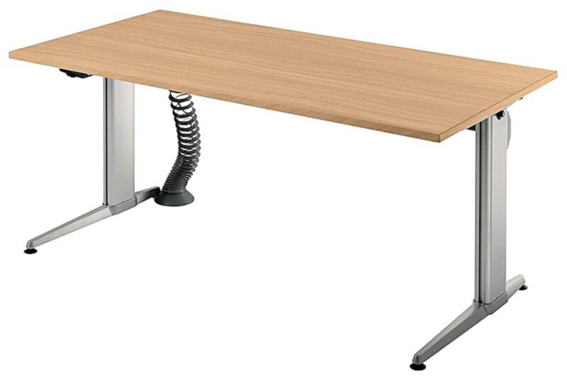 Hammerbacher XE Schreibtisch Rechteckig Buche 1.600 (B) x 800 (T) mm Melaminharzbeschichtete Spanplatte