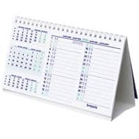 Brepols Schreibtisch-Kalender 2025 3 Monate / 1 Seite Deutsch, Französisch, Englisch, Niederländisch 12,5 (B) x 0,3 (T) x 21 (H) cm Weiß