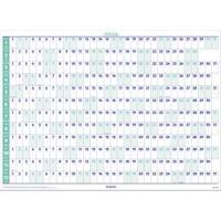 Brepols Jahresplaner 2026 1 Jahr / 1 Seite Deutsch, Englisch, Französisch, Niederländisch 59 (B) x 0,1 (T) x 82 (H) cm Blau