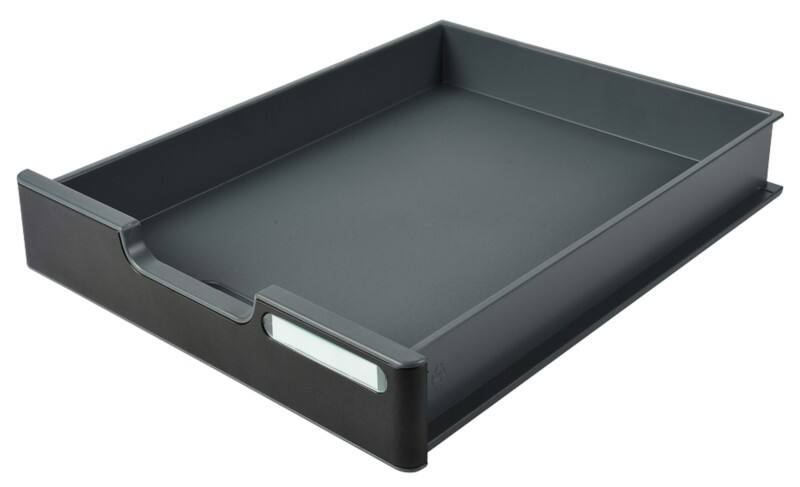Exacompta ECOBlack Schubladenbox DIN A4+ Kunststoff Dunkelgrau 28,5 x 34,5 x 5,4 cm